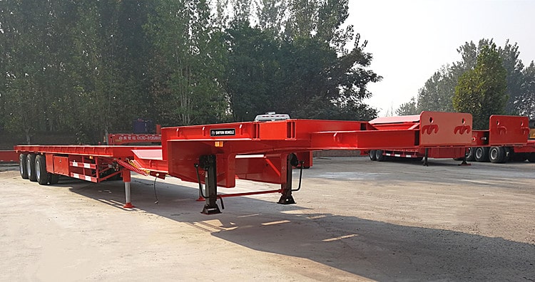 Shiyun Tri Axle Telescopic Blade Trailer for Sale in Hai Phong Vietnam