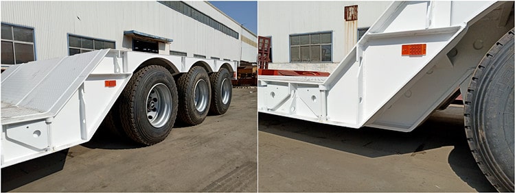Tri Axle 60ton Lowboy Gooseneck Trailer for Sale in Ghana