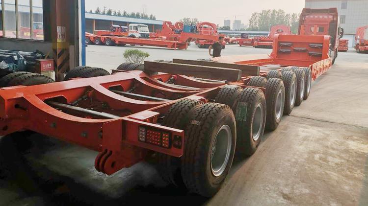 wind blade tower adaptor semi trailer for transport wind tower
