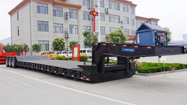 Shiyun 3 Line 6 Axle Removable Gooseneck Trailer for Sale with Capacity 100 Ton