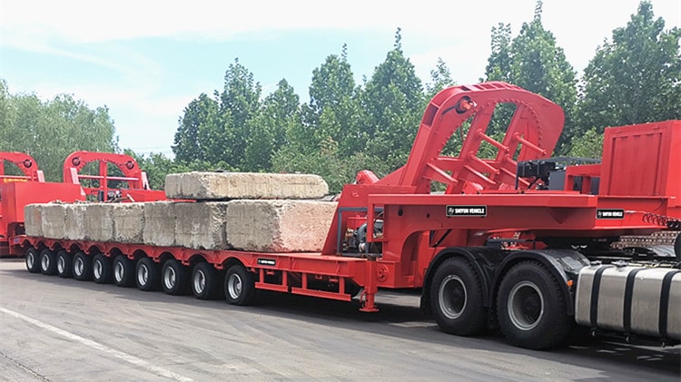 10 Axle Low Bed Extender Trailer for Sale - Shiyun Vehicle