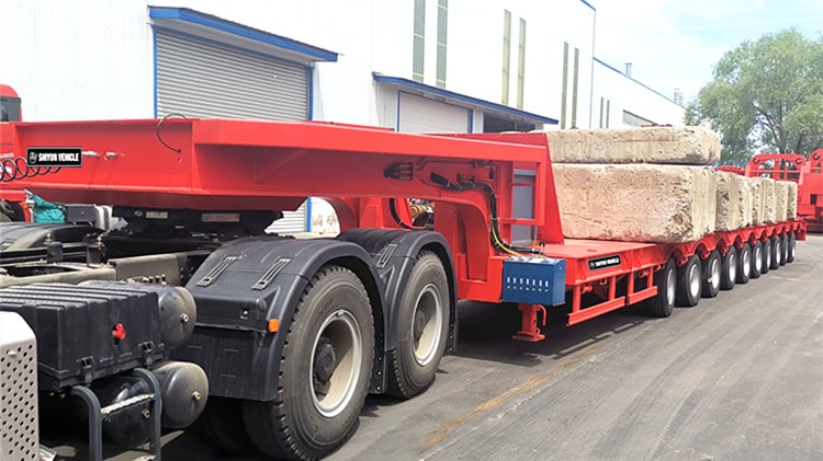 10 Axle Low Bed Extender Trailer for Sale - Shiyun Vehicle