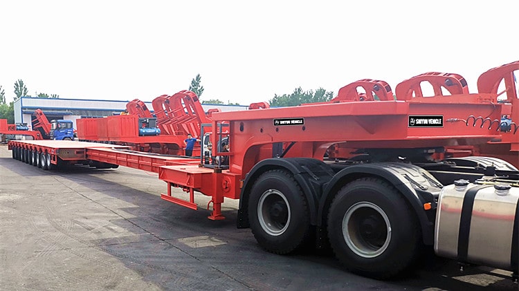 low bed extendable trailer