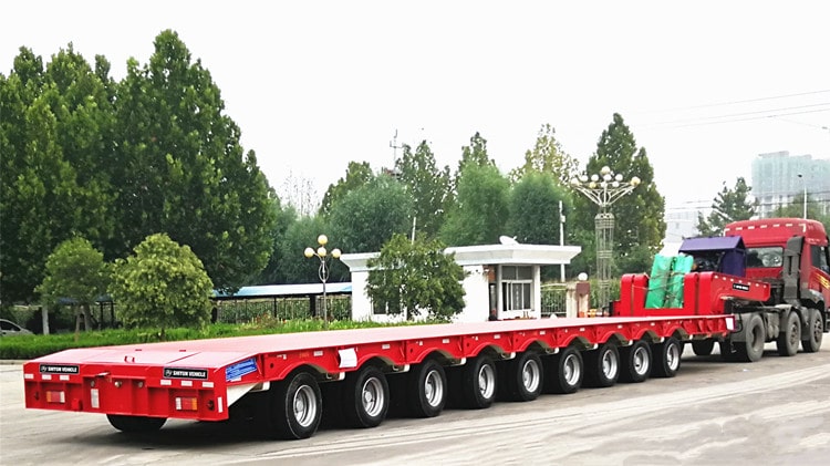 9 Axle Extendable Lowbed Trailer for Sale - Shiyun Vehicle
