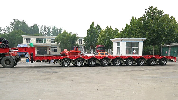 9 Axle Extendable Lowbed Trailer for Sale - Shiyun Vehicle