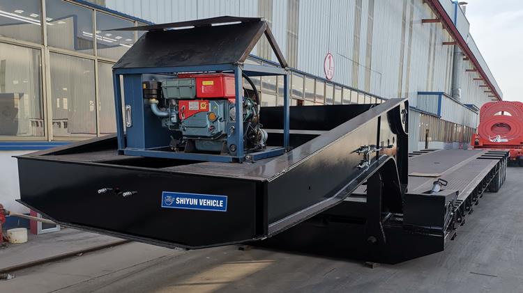 80 Ton Lowboy Gooseneck Trailer for Sale Price Manufacturer