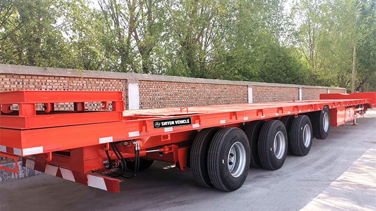 Four Axle Telescopic Semi Trailer for Blade for Sale - Shiyun Vehicle
