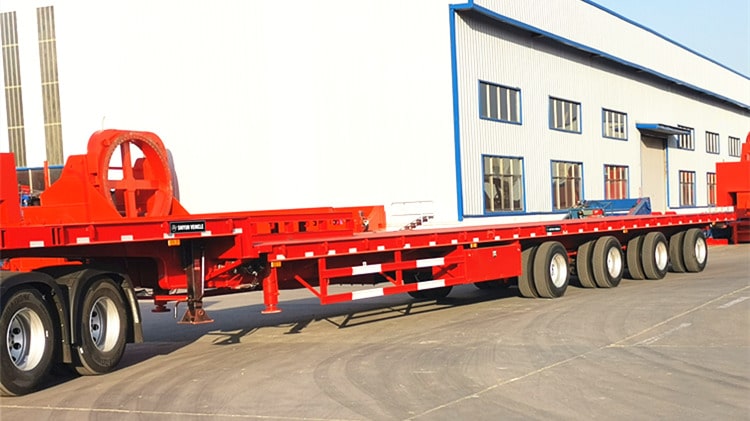 4 Axle Extendable Step Deck Trailer for Sale - Shiyun Vehicle