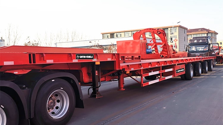 4 Axle Extendable Step Deck Trailer for Sale - Shiyun Vehicle