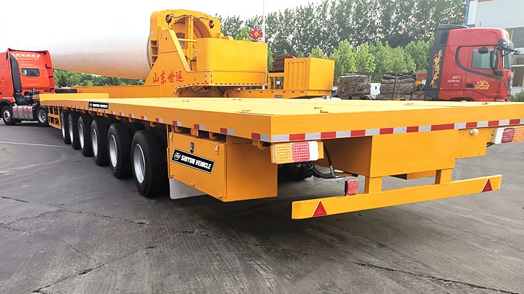 Extendable Flatbed Wind Blade Semi Trailer for Sale - Shiyun Vehicle