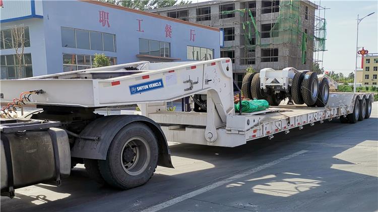 80T Lowboy Gooseneck Trailer with Dolly for Sale In Senegal