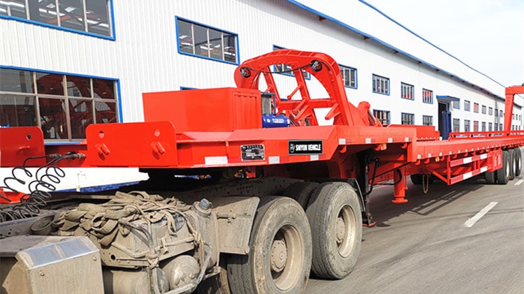 4 Axle Extendable Flat Trailer for Sale - Shiyun Vehicle