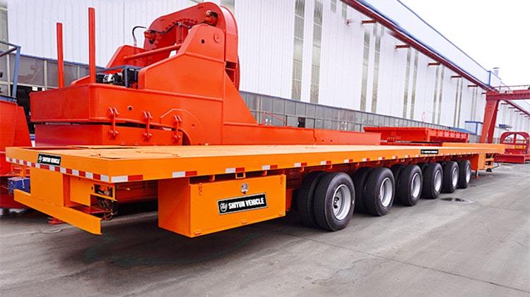 6 Axle Extendable 80 Tonne Low Bed Trailer for Sale - Shiyun Vehicle
