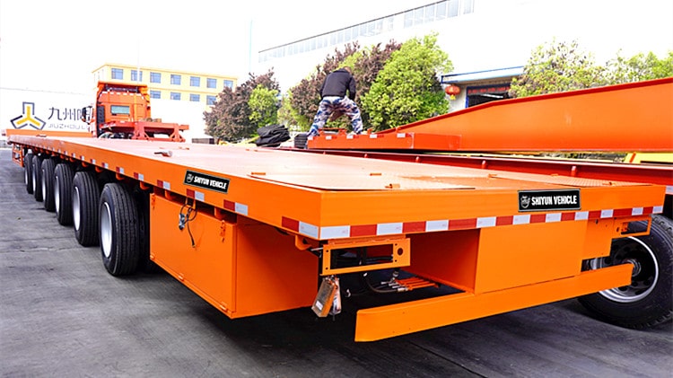 6 Axle Extendable 80 Tonne Low Bed Trailer for Sale - Shiyun Vehicle