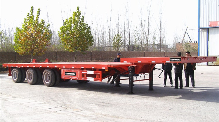 3 Axles Flatbed Extendable Trailer for Sale - Shiyun Vehicle