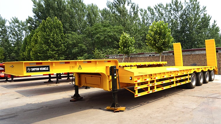 4 Axle Extendable Lowbed Trailer for Sale - Shiyun Vehicle