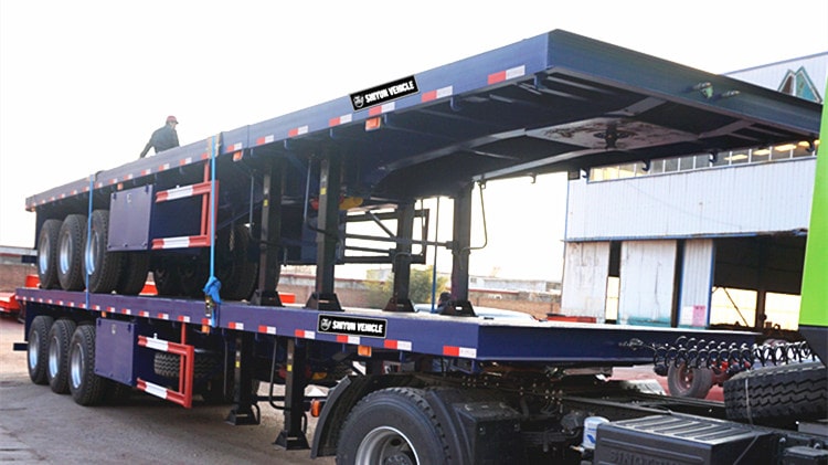 Extendable Flatbed Trailers 3 Axle for Sale - Shiyun Vehicle