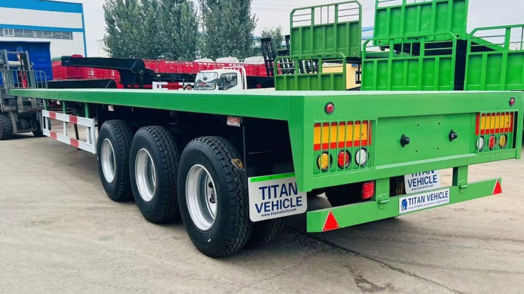 40 Ft Flatbed Trailer 3 Axle Flatbed Trailer for Sale