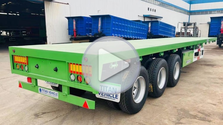 40 Ft Flatbed Trailer 3 Axle Flatbed Trailer for Sale