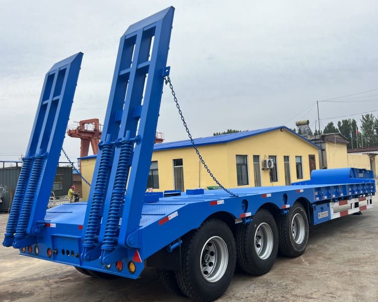 60 Ton 3 Axle Low Bed Trailer for Sale