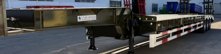 60 Ton 3 Axle Low Bed Trailer Truck